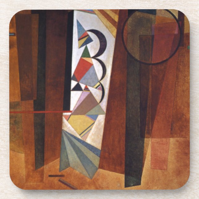 Porta-copo Kandinsky Development in Brown Abstrato Painting (Frente)