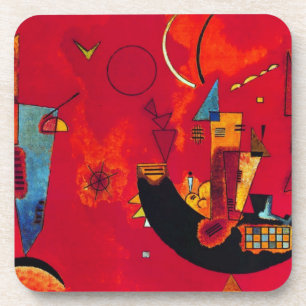 Porta-copo Kandinsky Mit und Gegen Red Abstrato