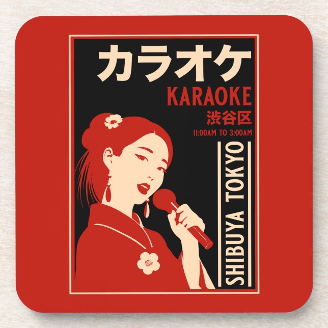 Porta-copo Karaoke Shibuya Tokyo (Frente)