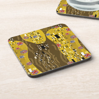 Porta-copo Klimt Inspirou Dourada Arte Nouveau O Beijo