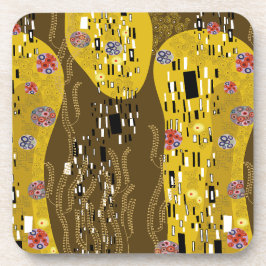 Porta-copo Klimt Inspirou Dourada Arte Nouveau O Beijo