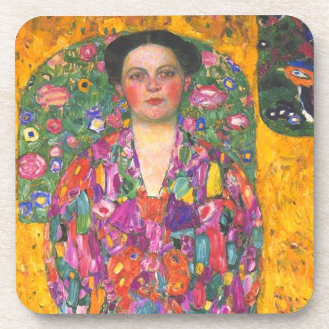 Porta-copo Klimt Retrato de Eugenia Primavesi (Frente)