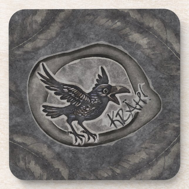 Porta-copo Krähe Crow Rabe ruft KRÄH! (Frente)