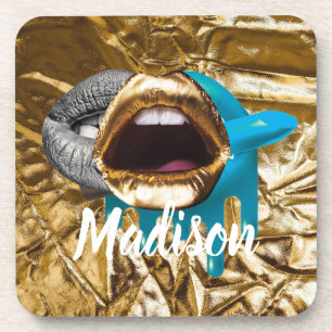 Porta-copo Lábios Makeup Beauty Girls Gift Personalizadas Per