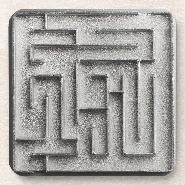 Porta-copo Labirinto de prata (Frente)