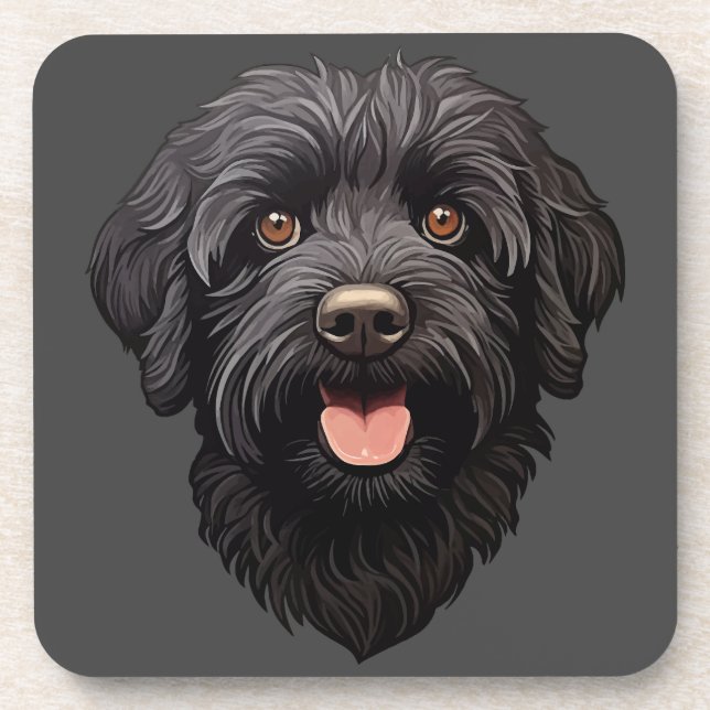 Porta-copo Labradoodle Black Dog (Frente)