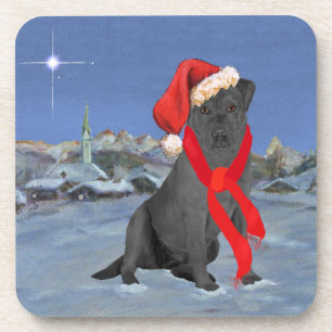 Porta-copo Labrador Retriever Preto de Natal