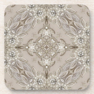 Porta-copo Laço glamoroso do cristal de rocha de Gatsby do