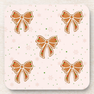Porta-copo Laços de Biscoito de Natal