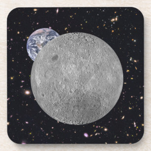 Porta-copo Lado escuro ou extremo do céu estrelado da Lua