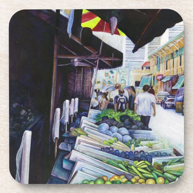 Porta-copo Lado mais claro da rua da Lavanda, Singapura (Frente)