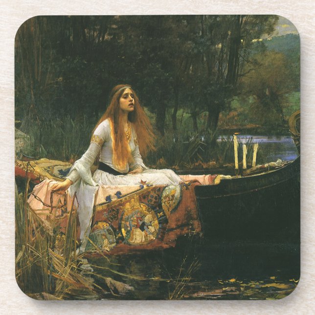 Porta-copo Lady Shalott On Boat por John William Waterhouse (Frente)