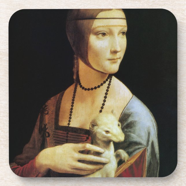 Porta-copo Lady with an Ermine por Leonardo da Vinci (Frente)