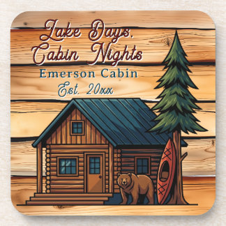 Porta-copo Lake Days, Cabin Nights Personlized