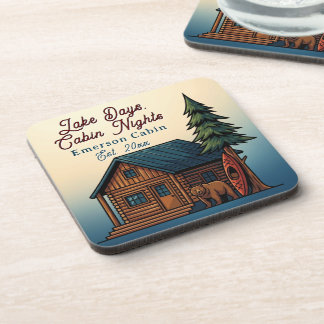 Porta-copo Lake Days, Cabin Nights Personlized