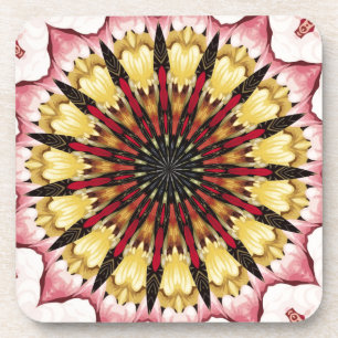 Porta-copo Lanças tribais e mandala de desvanecimento dos