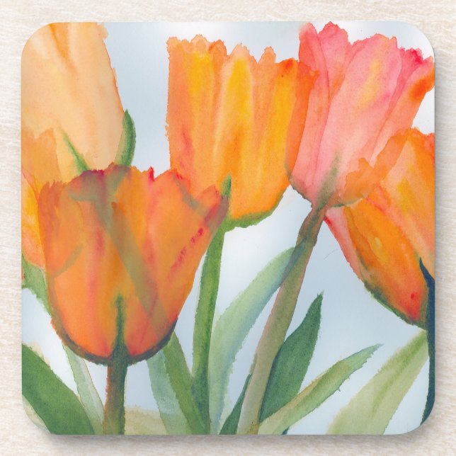 Porta-copo Laranja Citrus Tulips (Frente)