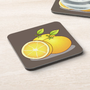 Porta-copo Laranjas suculentas arte de frutas