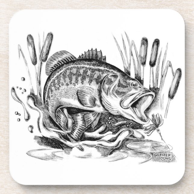 Porta-copo Largemouth Bass (Frente)