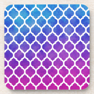 Porta-copo Latite marroquina azul-roxa-rosa