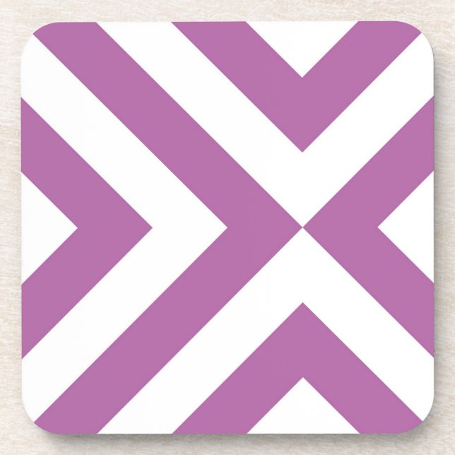 Porta-copo Lavanda e Cevrons Brancos (Frente)