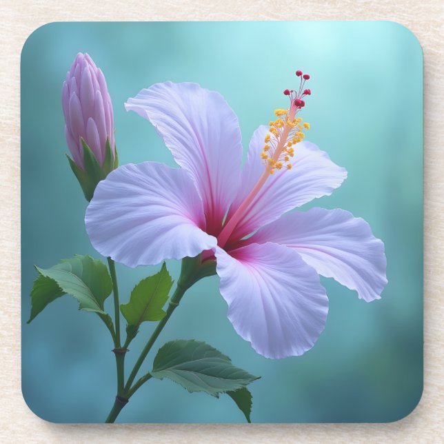 Porta-copo Lavanda Hibiscus Flower (Frente)