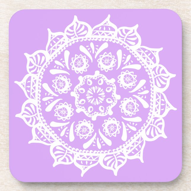 Porta-copo Lavanda Mandala (Frente)