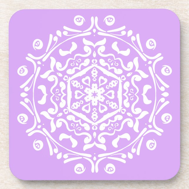 Porta-copo Lavanda Mandala (Frente)