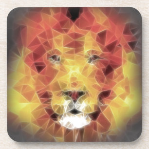 Porta-copo Leão Fractal