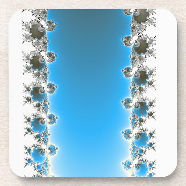 Porta-copo Leena - Fractal Azul (Frente)