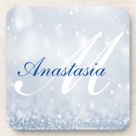 Porta-copo Legal, incrível, nome de brilho azul