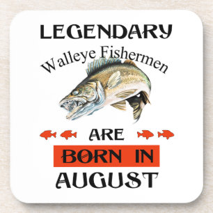 Porta-copo Legendário pescador Walleye é Nascer em agosto
