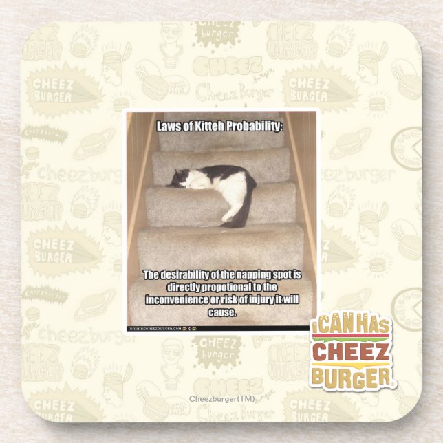 Porta-copo Leis da probabilidade de Kitteh (Frente)