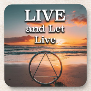 Porta-copo Lema de Recuperação Viver e Deixar Viver Nascer do