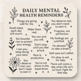 Porta-copo Lembretes de Saúde Mental Diários