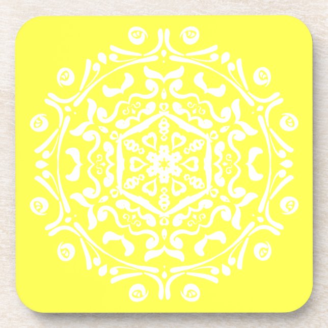 Porta-copo Lemon Mandala (Frente)