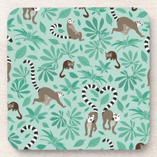 Porta-copo Lemur love mint leaves (Frente)