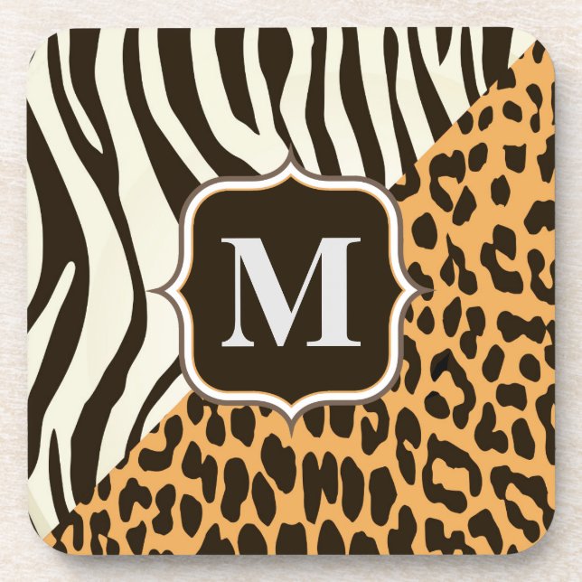 Porta-copo Leopard and Zebra (Frente)