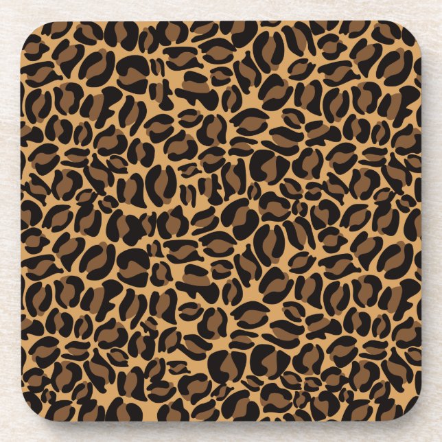 Porta-copo Leopard Print Pattern Classic Jungle (Frente)