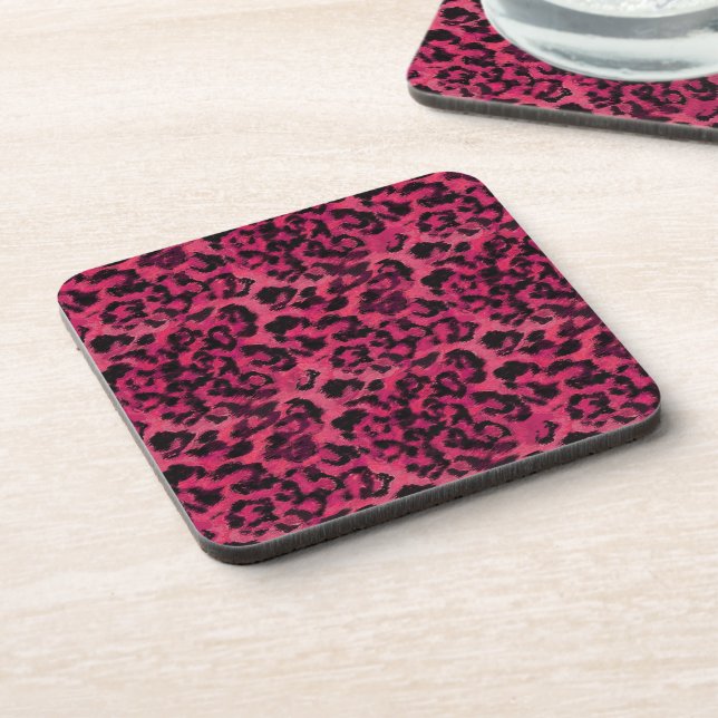 Porta-copo Leopardo rosa-claro e preto (Left Side)
