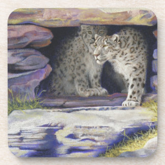 Porta-copo leopardos de neve