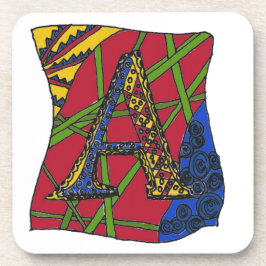 Porta-copo Letra "A"