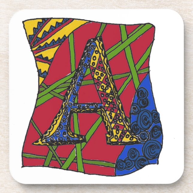 Porta-copo Letra "A" (Frente)