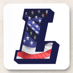 Porta-copo Letra americana Flag "L"