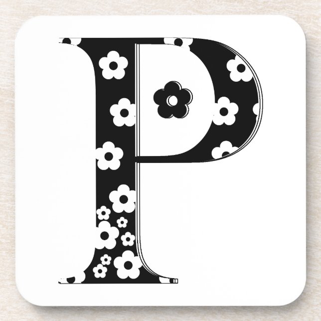Porta-copo Letra Padrão Flor P (Frente)