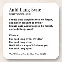 Letras de Auld Lang Syne para Réveillon Personaliz