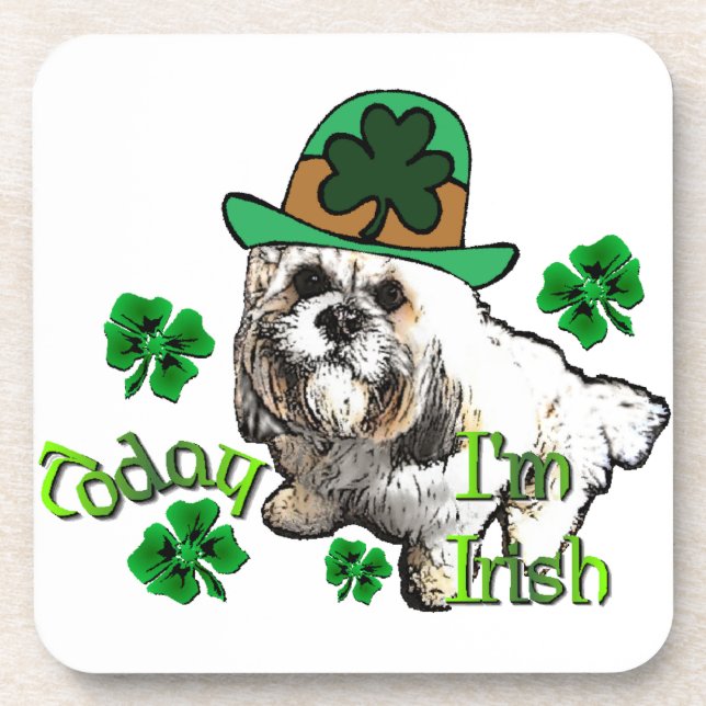 Porta-copo Lhasa Apso St Patricks (Frente)