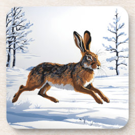 Porta-copo Liberdade de lebre sem limites na neve