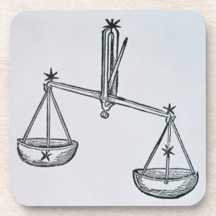 Porta-copo Libra (as escalas) uma ilustração 'do Poeti