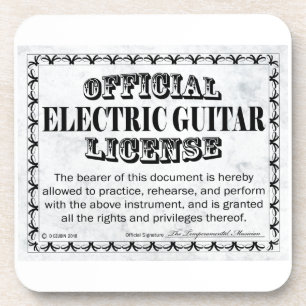 Porta-copo Licença de Violão Elétrico